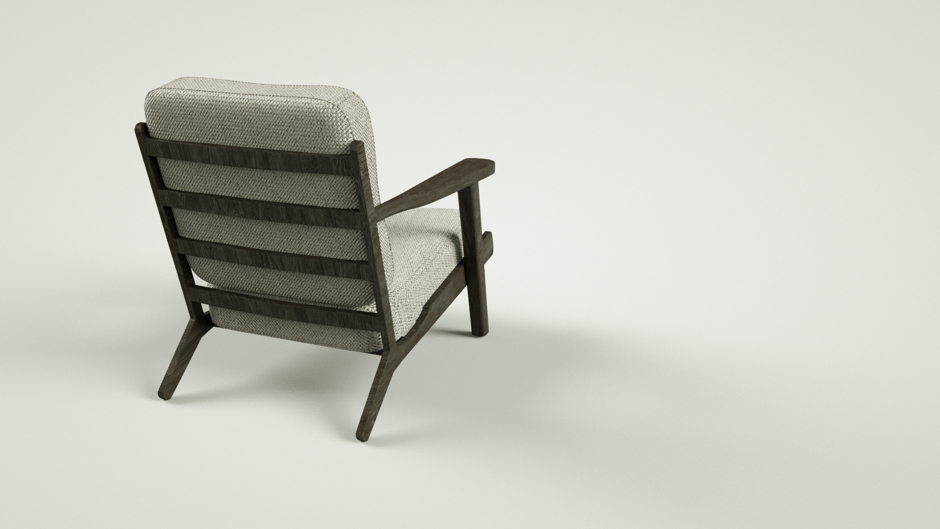 3D rendering of a chair in a forrest